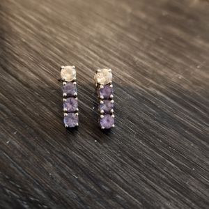 Amethyst dangle earrings